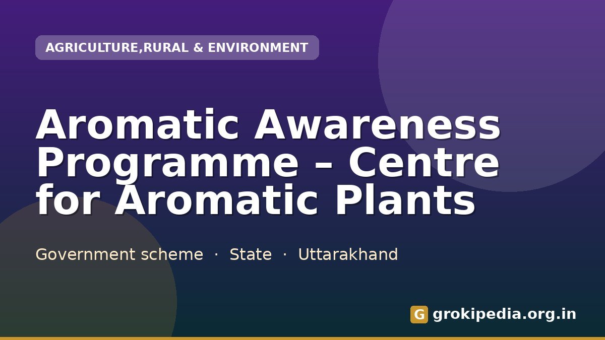 Aromatic Awareness Programme – Centre for Aromatic Plants