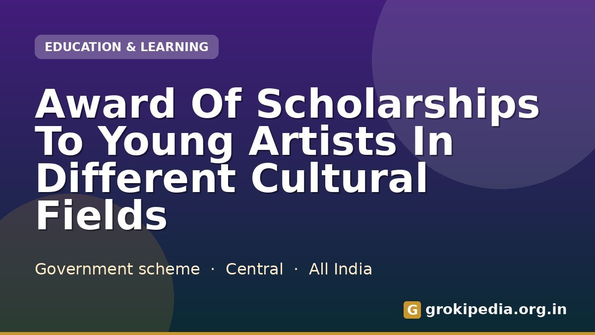 Award Of Scholarships To Young Artists In Different Cultural Fields