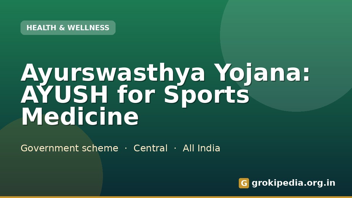 Ayurswasthya Yojana: AYUSH for Sports Medicine