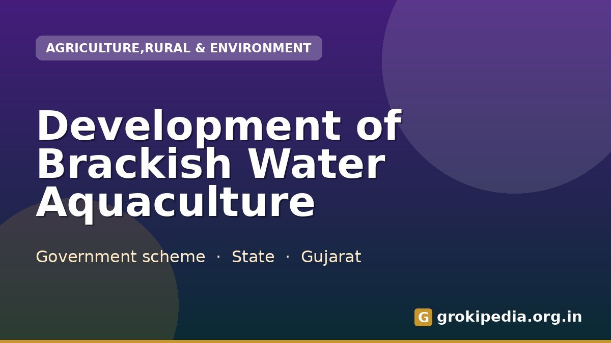 Development of Brackish Water Aquaculture
