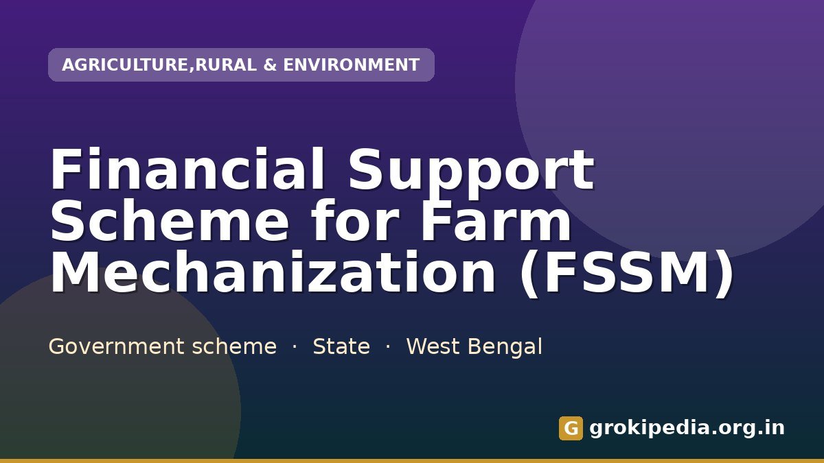 Financial Support Scheme for Farm Mechanization (FSSM)