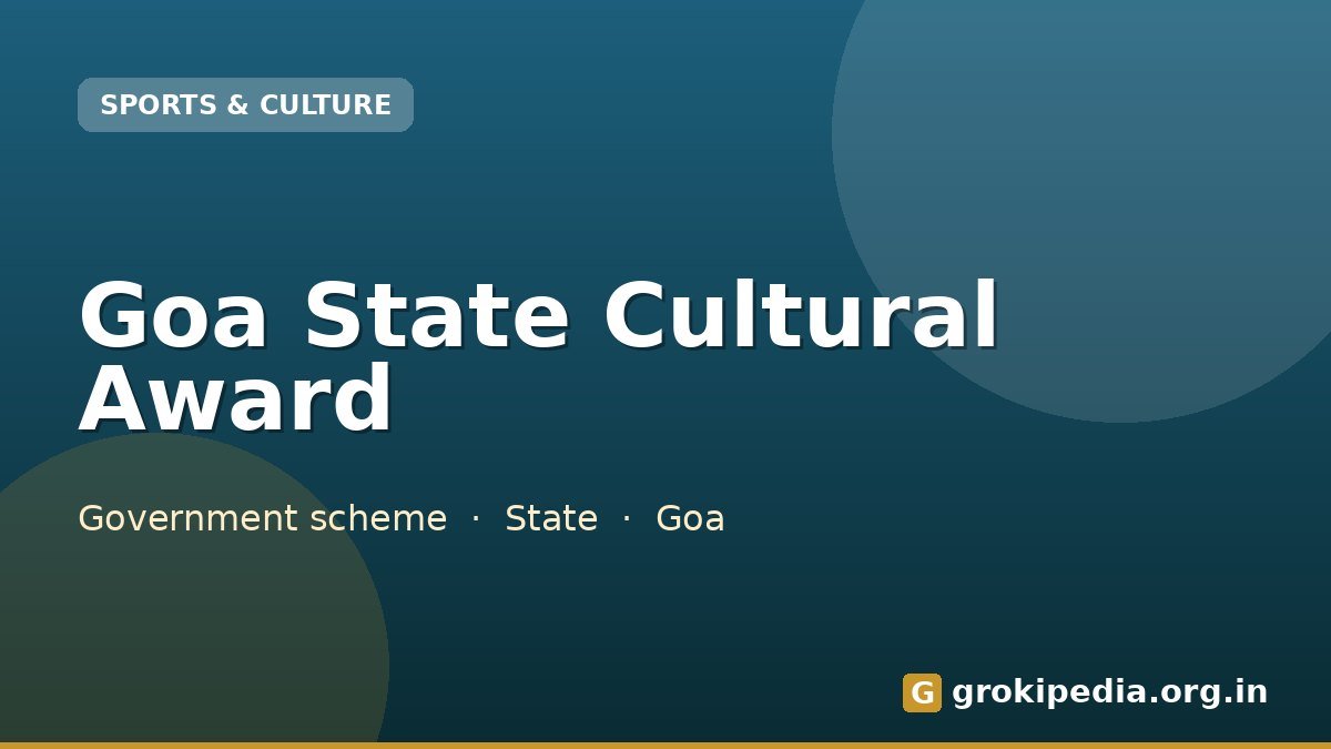 Goa State Cultural Award