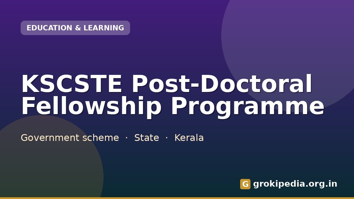KSCSTE Post-Doctoral Fellowship Programme