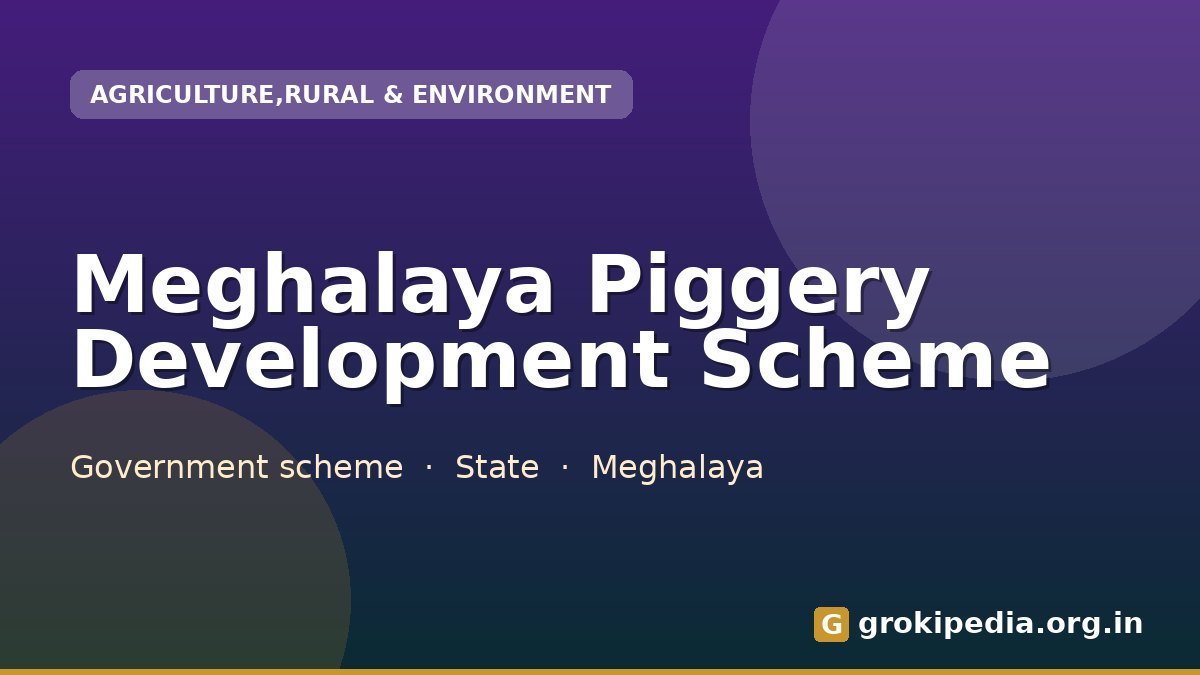 Meghalaya Piggery Development Scheme