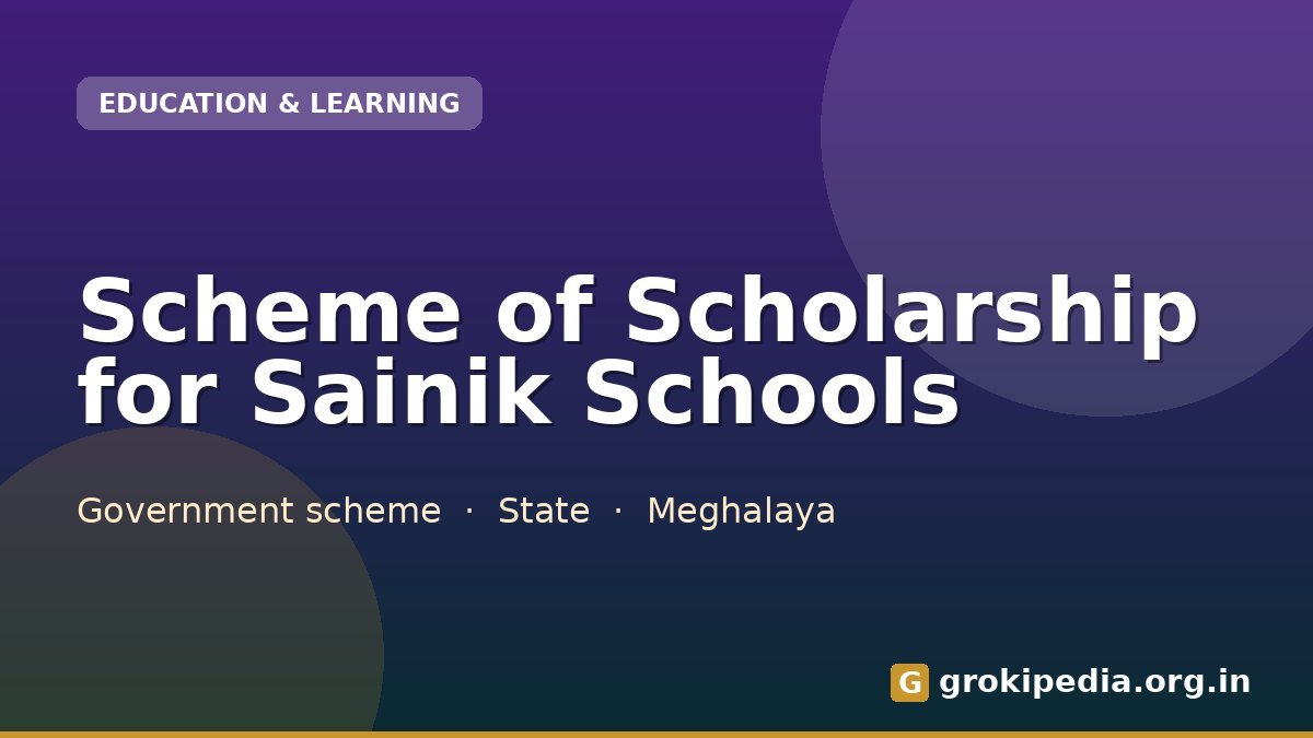 Scheme of Scholarship for Sainik Schools