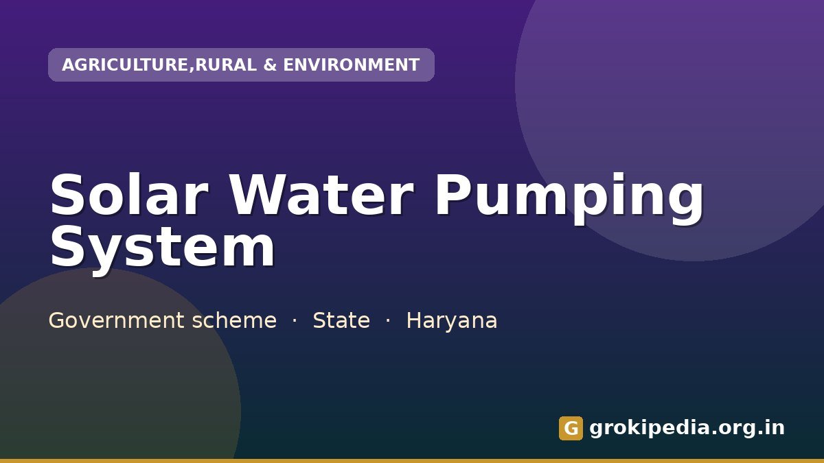 Solar Water Pumping System